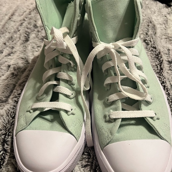 Converse Mint Canvas High-Tops - Picture 1 of 3